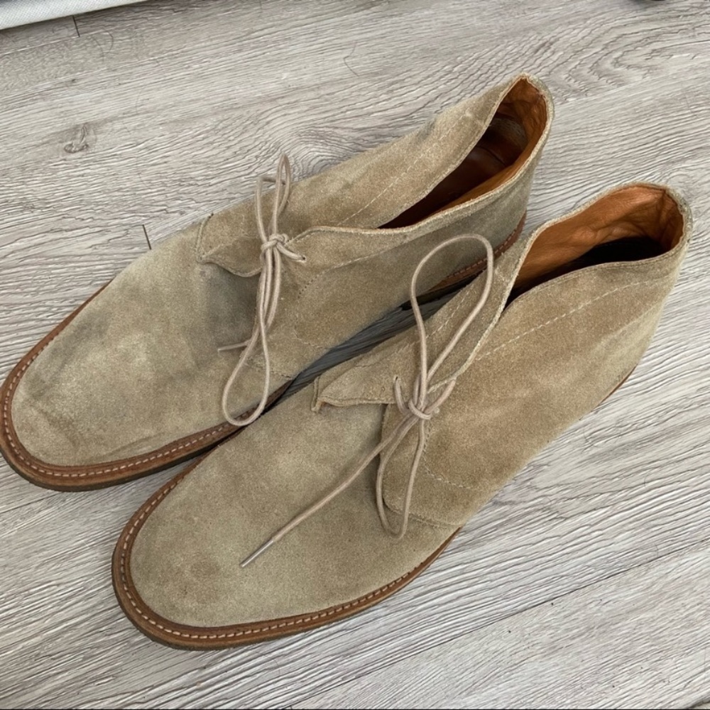 Frye tan khaki suede leather chukka short boots shoes 13 D